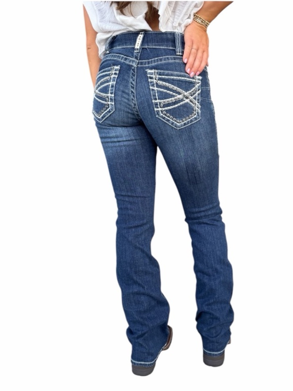 Ariat R.E.A.L. Mid Rise Stretch Entwined Bootcut Jeans